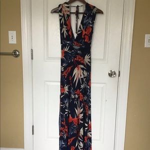Abbeline Floral Plunging Maxi Dress